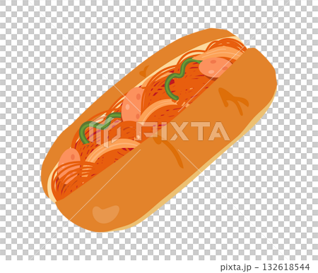 ナポリタンパンのイラスト 132618544