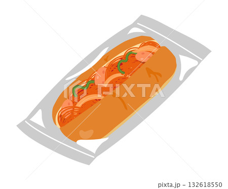 ナポリタンパンのイラスト 132618550