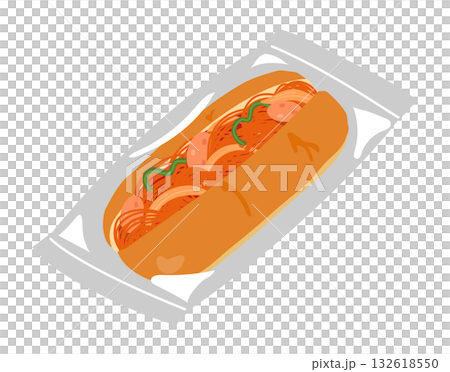 Neapolitan bread illustration 132618550