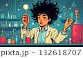Talented girl scientist conducts an experiment for the sake of science. woman in a scientific laboratory 132618707