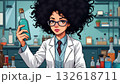 Talented girl scientist conducts an experiment for the sake of science. woman in a scientific laboratory 132618711