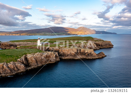 Aerial view of Rathlin O'Birne island in County Donegal, Irleand 132619151