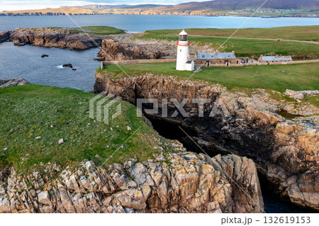 Aerial view of Rathlin O'Birne island in County Donegal, Irleand Aerial view of Rathlin O'Birne island in County Donegal, Irleand 132619153