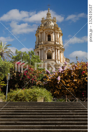 Duomo of San Giorgio in Modica, fine example of sicilian baroque art. Sicily, southern Italy. Modica , Ragusa Province 132619187