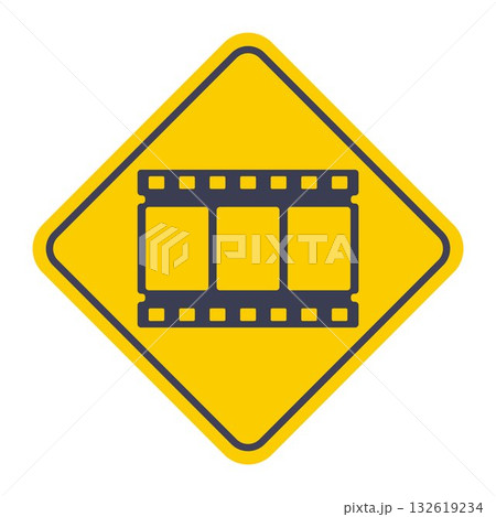 Black film icon for making movies. Black film icon for making movies. 132619234