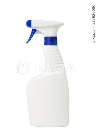 White spray bottle of cleaning product isolated on white background. White spray bottle of cleaning product isolated on white background. 132620080