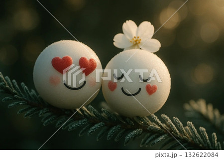 Two Cheerful 3D Smileys for Fun and Playful Design 132622084
