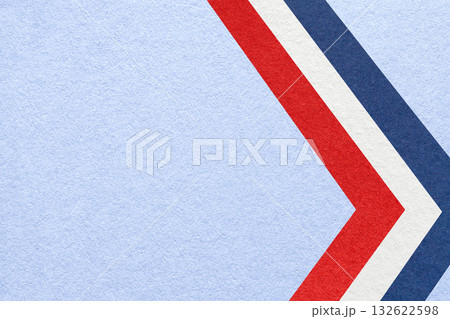 Pastel blue textured paper background with red, white, arrow shapes and copy space. Abstract geometric banner Pastel blue textured paper background with red, white, arrow shapes and copy space. Abstract geometric banner 132622598