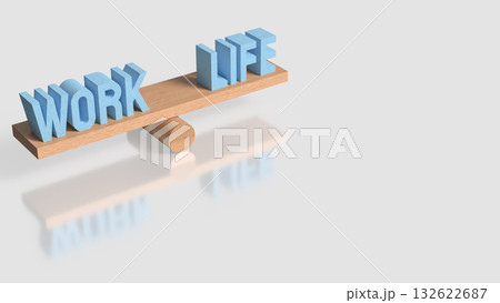 The Work and Life for Background concept 3d Rendering. 132622687