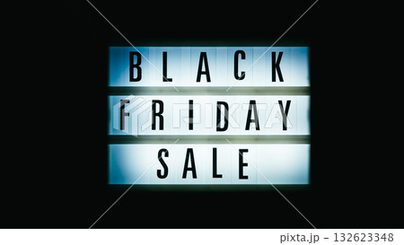Black Friday Sale Lightbox into the dark  132623348