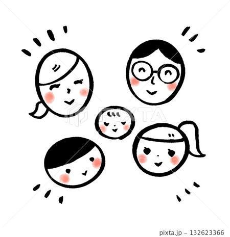 家族団欒のイラスト 132623366