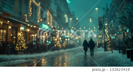 冬の夜のパリ・カルチェラタン通り 冬の夜のパリ・カルチェラタン通り 132623419