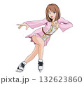 スケートをする女性 132623860