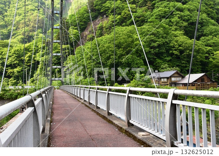 日光市川治温泉　黄金橋と眺望 132625012