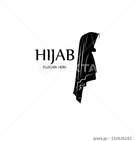 hijab women black silhouette vector icons app-vector 132626282