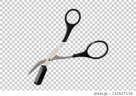 Eyebrow scissors with comb on transparent background (png) Eyebrow scissors with comb on transparent background (png) 132627138