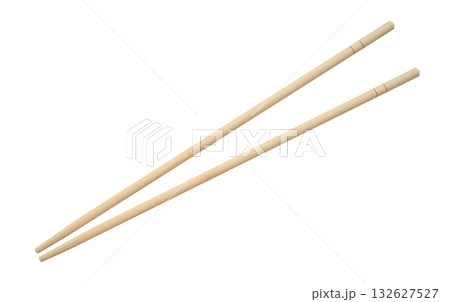 wooden chopsticks isolated on white background 132627527