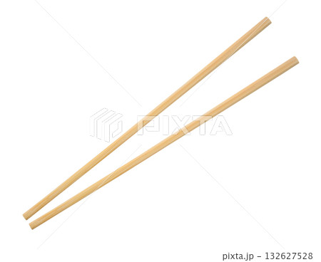 wooden chopsticks isolated on white background 132627528
