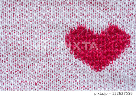 Heart symbol on fabric texture background Heart symbol on fabric texture background 132627559