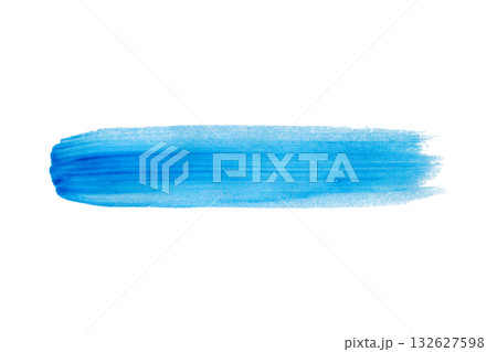 blue brush stroke isolated on white background 132627598