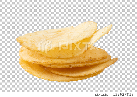 透明背景上的薯片（png） 132627815
