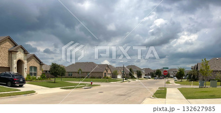 American-style wood and brick house, Texas, U.S.A. American-style wood and brick house, Texas, U.S.A. 132627985