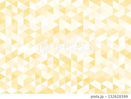 ビジネス背景テクスチャー　幾何学模様の三角パターン　デジタル　ベクター　黄色 132628399