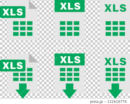 XLS file data sheet icon illustration color 132628778