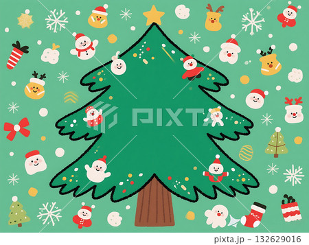 かわいいクリスマスのイラスト素材5 132629016