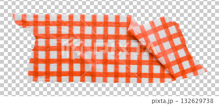 red patterned sticker paper tape isolated on transparent background red patterned sticker paper tape isolated on transparent background 132629738