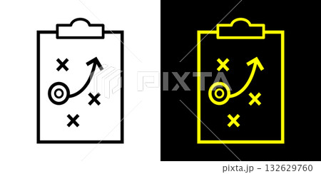 Strategy thin line icon illustration for your project. Strategy clipboard icon. Strategy thin line icon illustration for your project. Strategy clipboard icon. 132629760