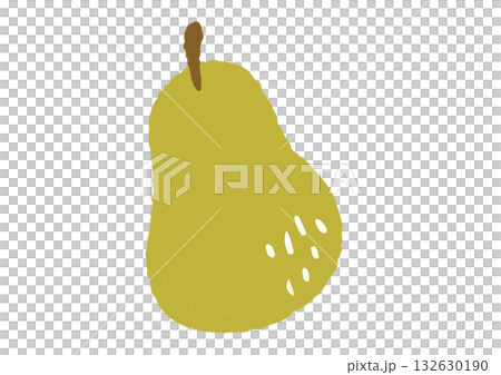 手描きの可愛い梨のイラスト 132630190