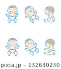 おむつの赤ちゃんポーズ_babypose_2 132630230