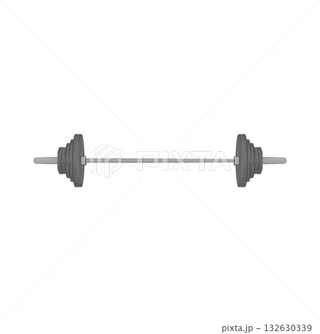 Illustration of barbell Illustration of barbell 132630339