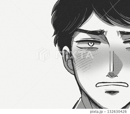 推しを見つめる目、メロメロの男性漫画イラストバナー 推しを見つめる目、メロメロの男性漫画イラストバナー 132630426