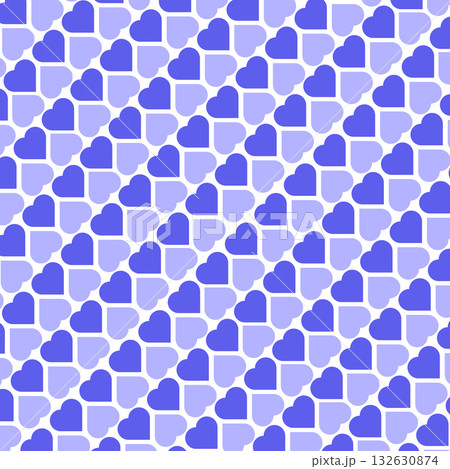 ハートのシンプルなシームレスな背景イラスト2_ブルー系 ハートのシンプルなシームレスな背景イラスト2_ブルー系 132630874