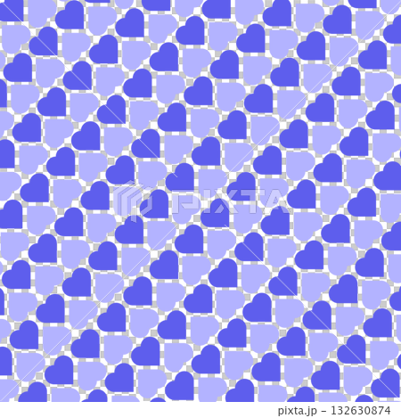ハートのシンプルなシームレスな背景イラスト2_ブルー系 ハートのシンプルなシームレスな背景イラスト2_ブルー系 132630874