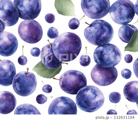 Abundant assortment of fresh ripe and juicy purple plums grapes and blueberries displayed on a textured natural background This colorful and vibrant collection of healthy Abundant assortment of fresh ripe and juicy purple plums grapes and blueberries displayed on a textured natural background This colorful and vibrant collection of healthy 132631184
