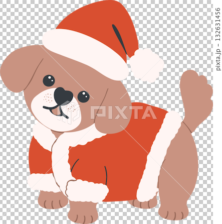 christmas puppy flat design illustration for xmas greeting and decor christmas puppy flat design illustration for xmas greeting and decor 132631456