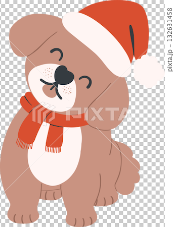 christmas pet vector element in minimal flat design for festive season christmas pet vector element in minimal flat design for festive season 132631458