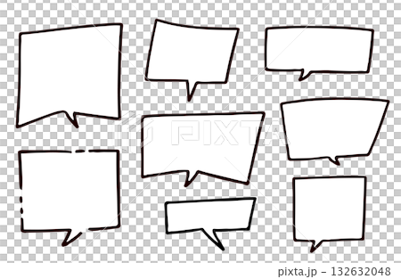 Simple hand drawn balloon set Simple hand drawn balloon set 132632048