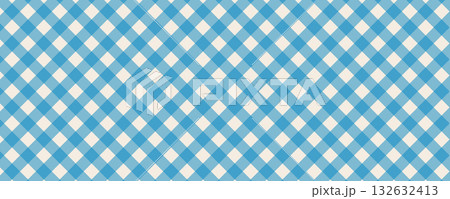 Blue checkered vichy fabric pattern in kids style. Gingham tartan background for textile, packaging and kids clothing. Blue checkered vichy fabric pattern in kids style. Gingham tartan background for textile, packaging and kids clothing. 132632413