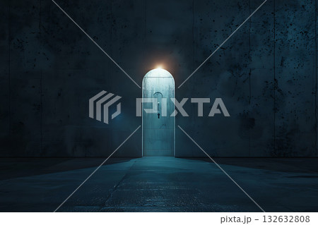 光に包まれた扉が開く幻想的なシーン(新たな始まりと希望の象徴) 光に包まれた扉が開く幻想的なシーン(新たな始まりと希望の象徴) 132632808