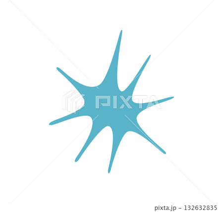 Hand drawn glitter twinkle star icon. Doodle organic blob shape. Sketch blue spot symbol. Doodle spark shape icon design element. Vector illustration on white background Hand drawn glitter twinkle star icon. Doodle organic blob shape. Sketch blue spot symbol. Doodle spark shape icon design element. Vector illustration on white background 132632835