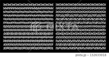 Modern flat ornament abstract divider design set 132633018