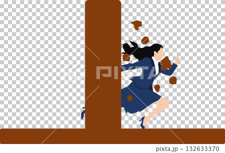 一位女企業家努力實現目標的插圖 一位女企業家努力實現目標的插圖 132633370
