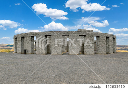 Stonehenge Memorial Overlooking Columbia river Stonehenge Memorial Overlooking Columbia river 132633610