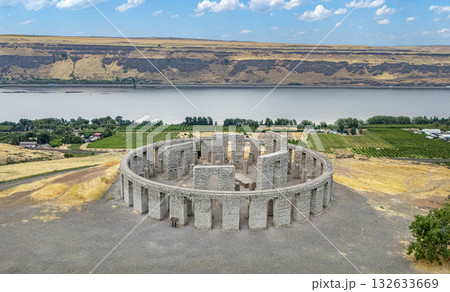 Stonehenge Memorial Overlooking Columbia river Stonehenge Memorial Overlooking Columbia river 132633669