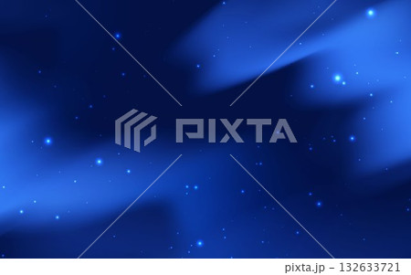 Blue gradient wave and sparkling on dark background. 132633721