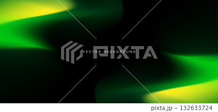 Abstract modern green gradient on dark background. 132633724
